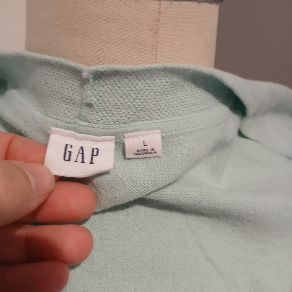 Gap Seafoam Button Front Cardigan Size L - Picture 5 of 6